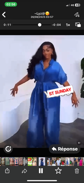 Combinaison Pantalon Bleu Élégante