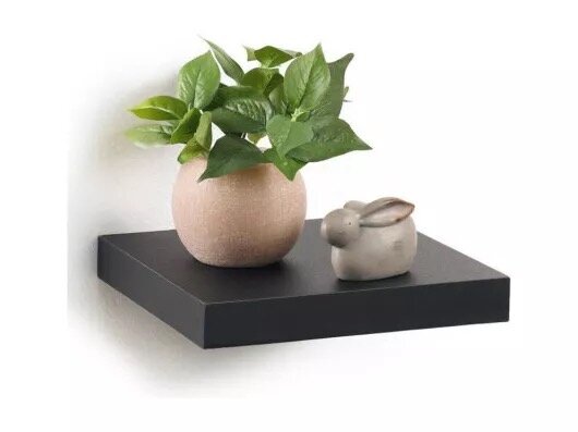 Étagère murale flottante noire