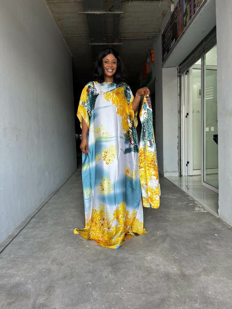 Boubou en soie importer