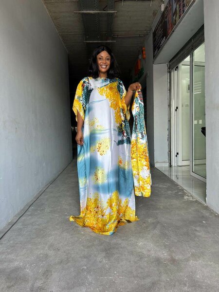 Boubou en soie importer