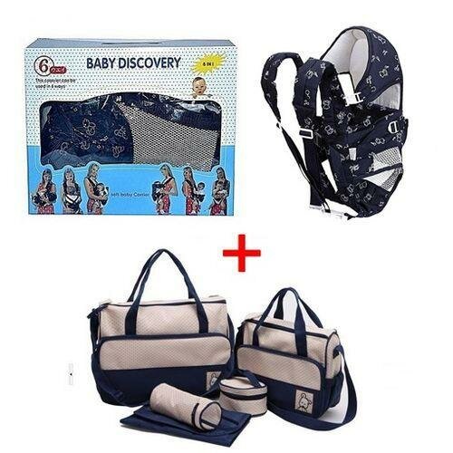 Sac à Langer Bleu + Porte-bébé Kangourou - Bleu