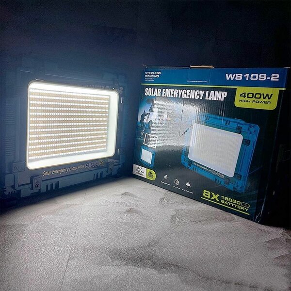 Projecteur mobile rechargeable et batterie solaire W8109-2 4