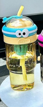 Large Capacity Drinking Straw Cup with Handle and Fruit/Tea Infuser