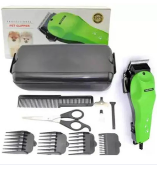 Zoofari Professional Animal Hair Clipper Trimmer Pet Products Dogs Cats Zoofari Professional Grooming Pet Hair Clipper with Four Blade Attachment Combs Green Pet Hair Trimmer Free Box