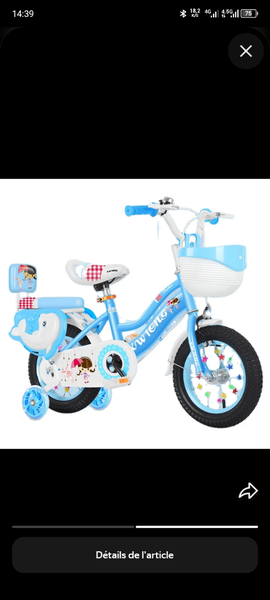 Vélo Enfant Rose et Bleu