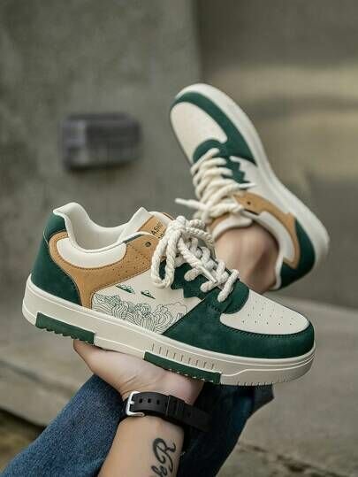 Baskets mode homme vert