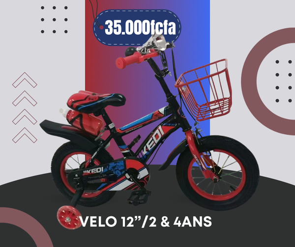 Vélo Enfant 12" avec Roulettes
