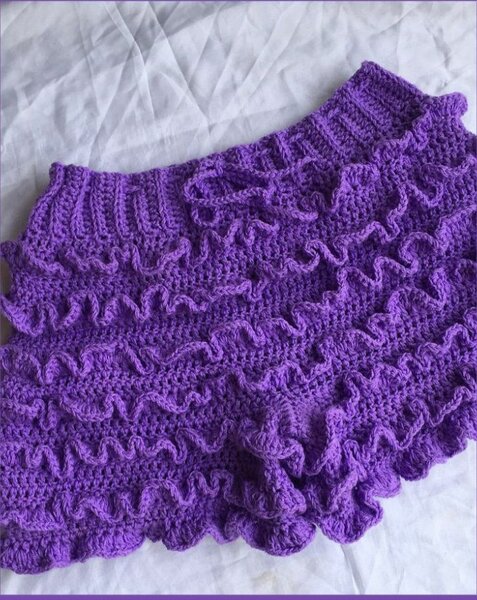 Shorts en crochet à volants