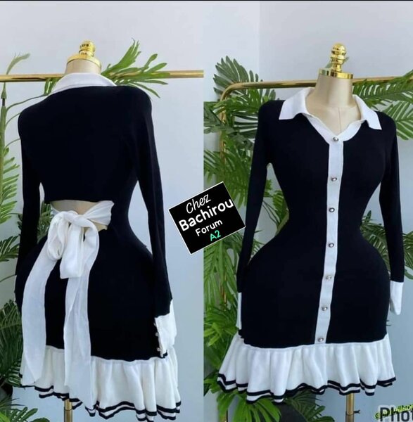 Robe élégante bicolore