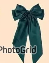 Bow hair clip for girls, green
