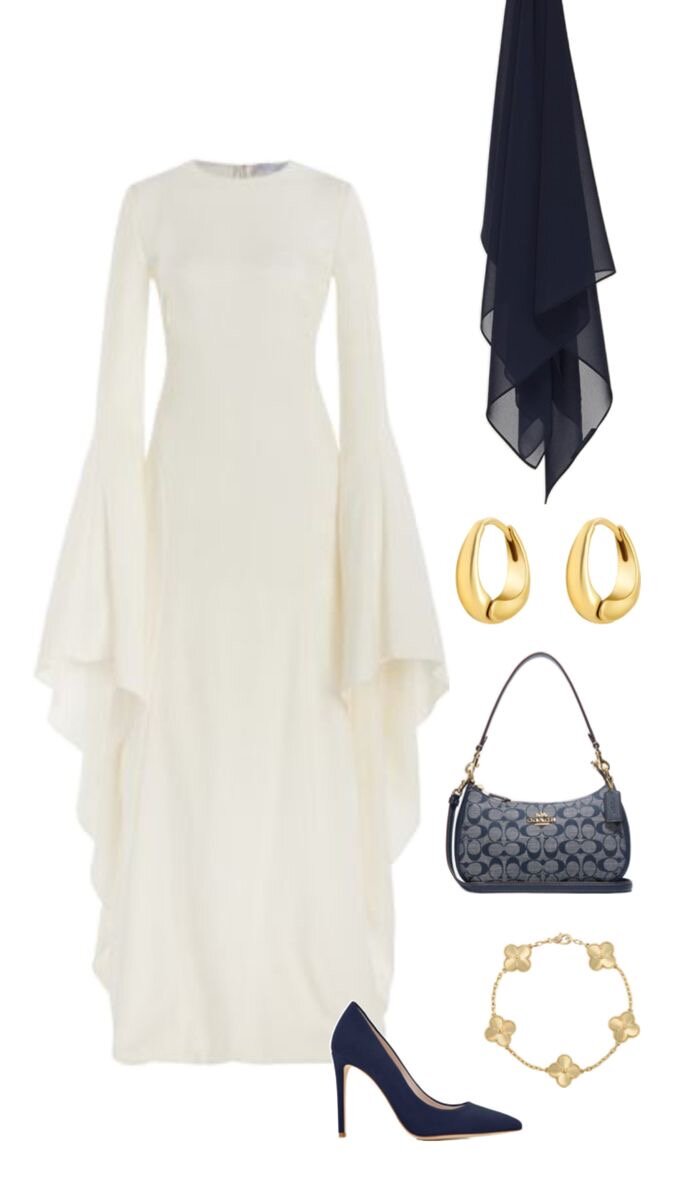 Robe élégante en crêpe ivoire