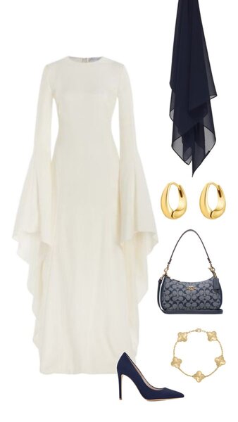 Robe élégante en crêpe ivoire