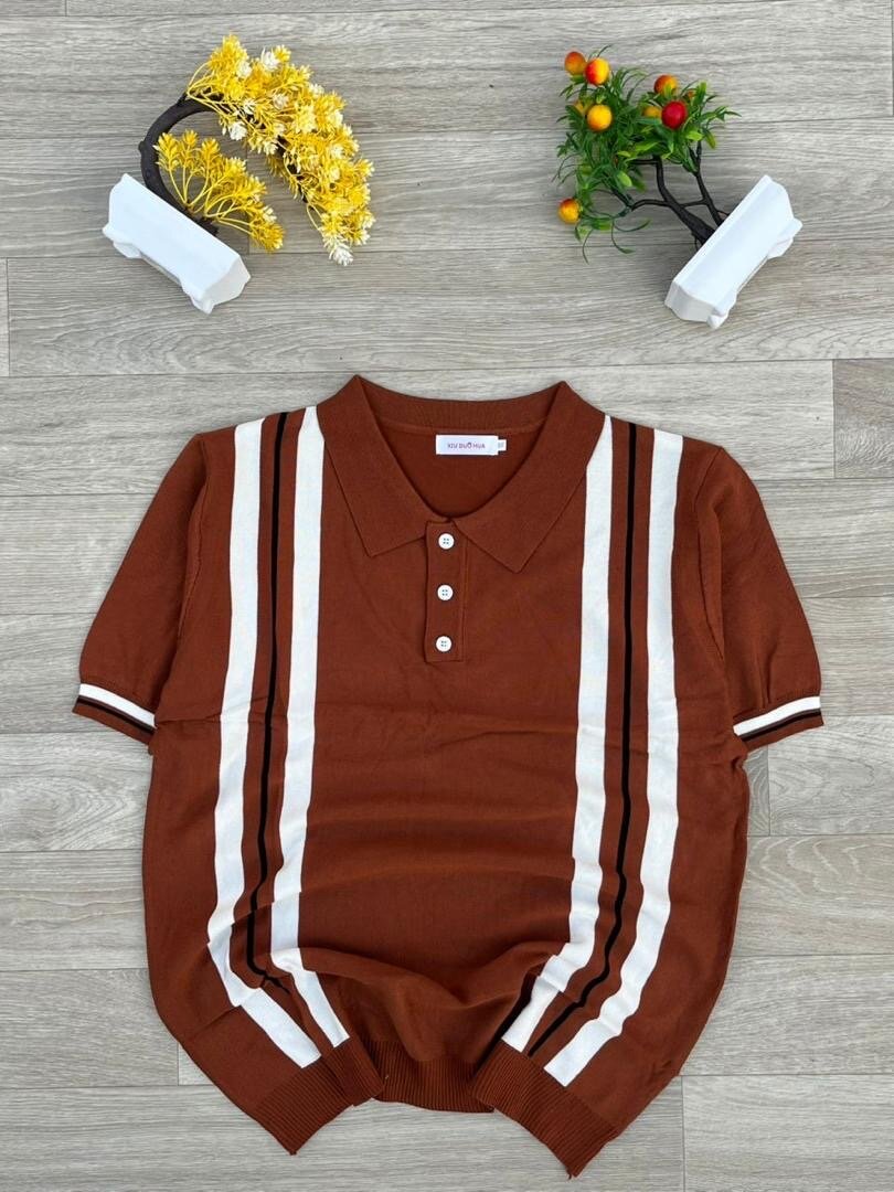 Polo tendance à rayures