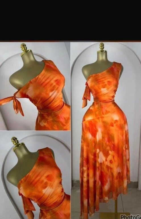 Robe longue asymétrique bohème