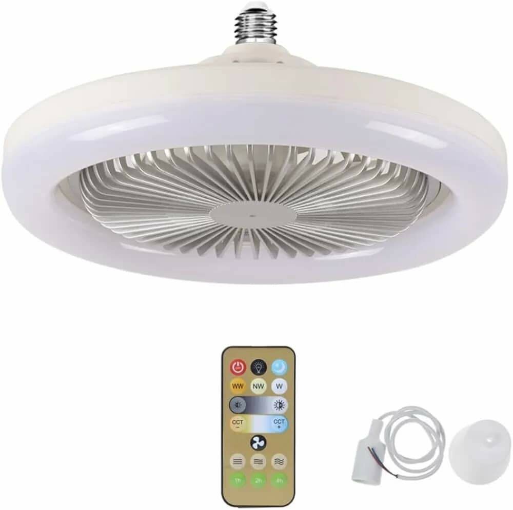 Ventilateur de Plafond avec Lampe D'éClairage Base de Conver