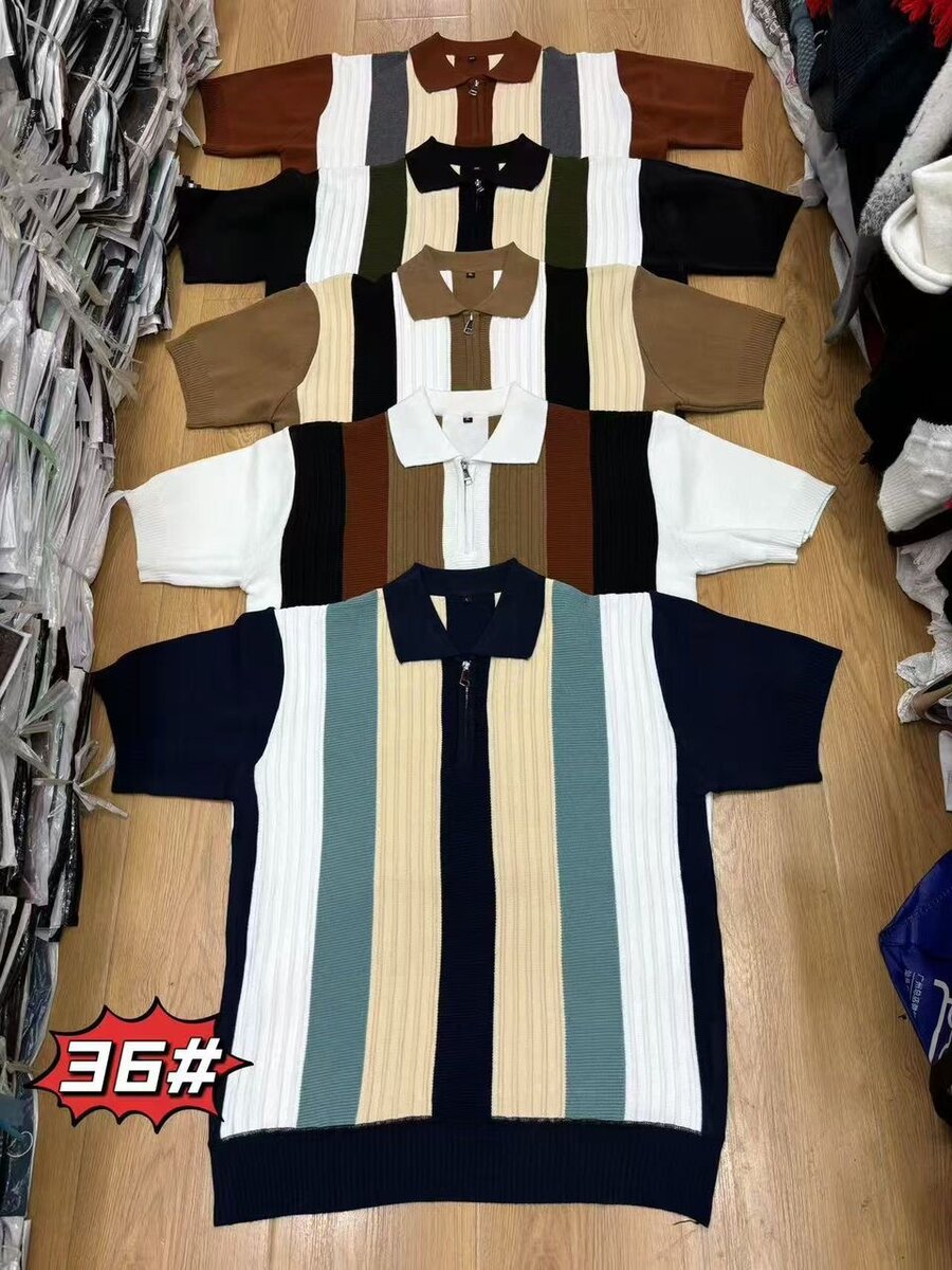 Polo en maille Rayé Hommes