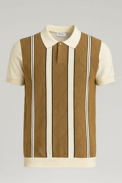 Polo en tricot rétro chic