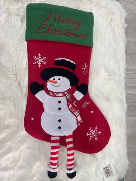 Chaussette Noël Bonhomme de Neige