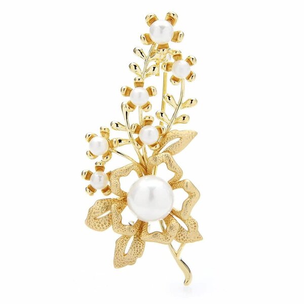 Broche fleur dorée élégante