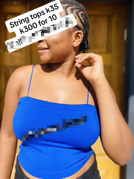 Women's top with thin straps