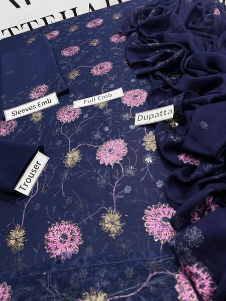 Printed lawn suit