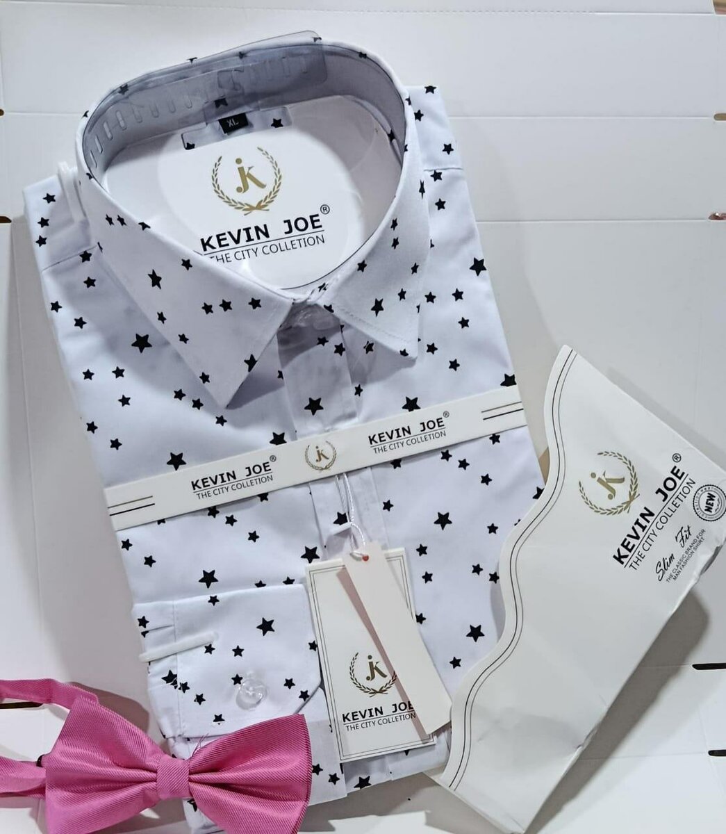 Chemise Hommes Étoiles Slim Fit