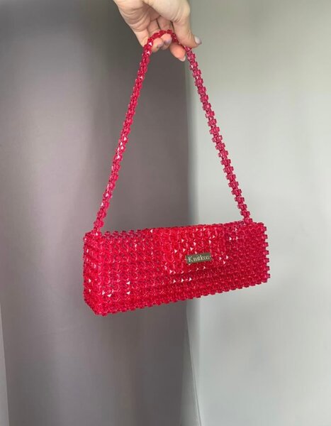 Pochette Cristaux Rouge Glamour