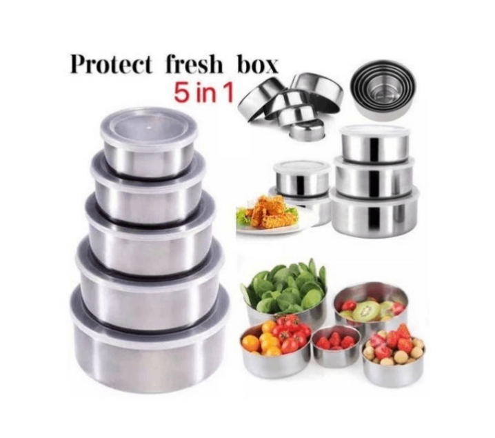 Boîtes de Conservation Inox 5PCS