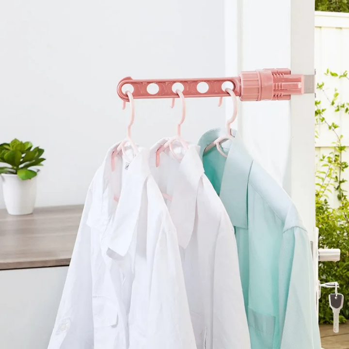 Support mural pour vêtements pliable