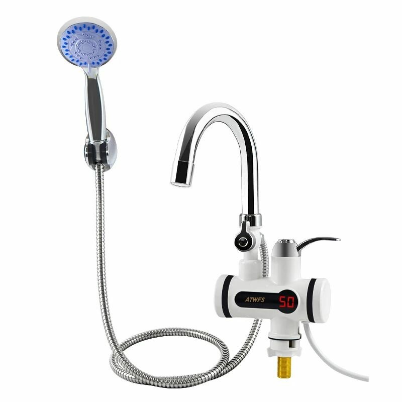 Instant Water Heating Tap with Shower