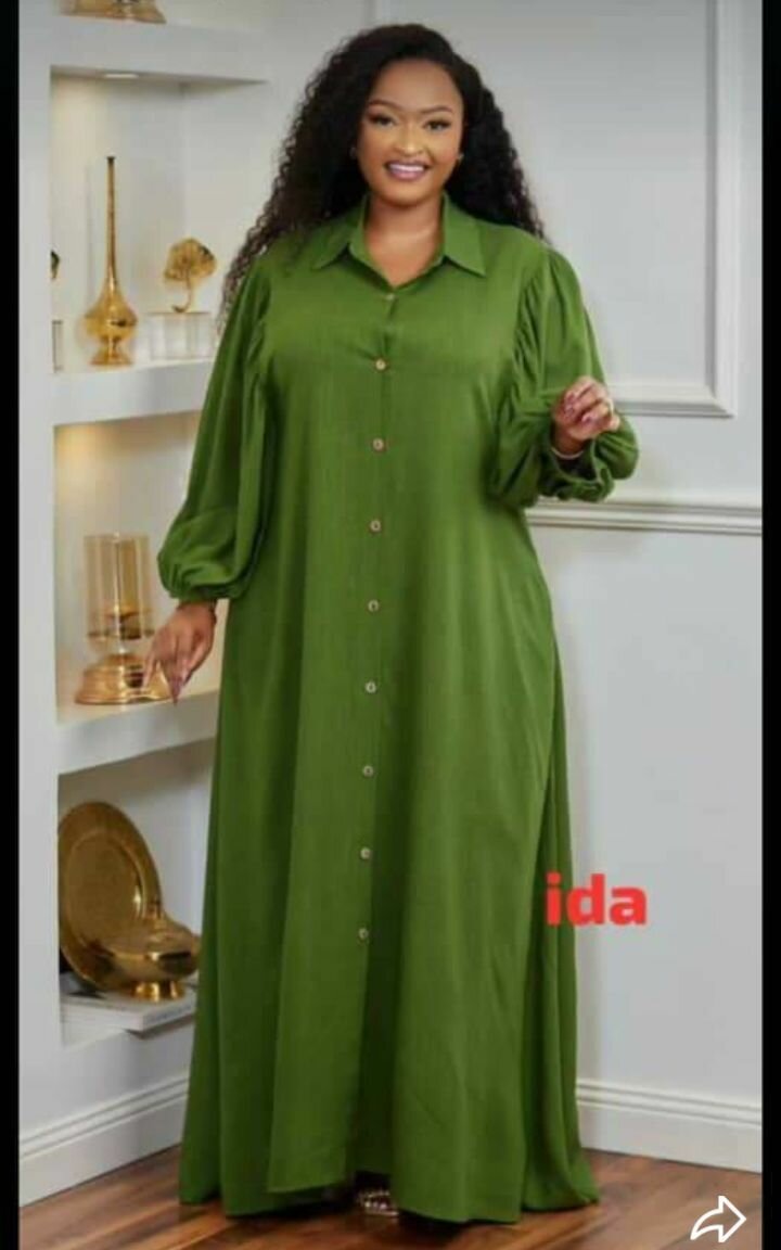 Robe Longue Verte Élégante