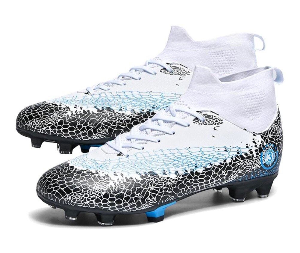 Maylrvjv Men's High Top Soccer Shoes Professional Cleats Foo