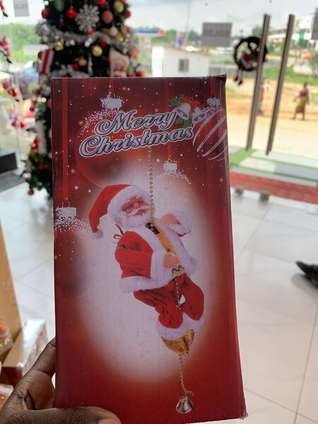 Père Noël escalade décor