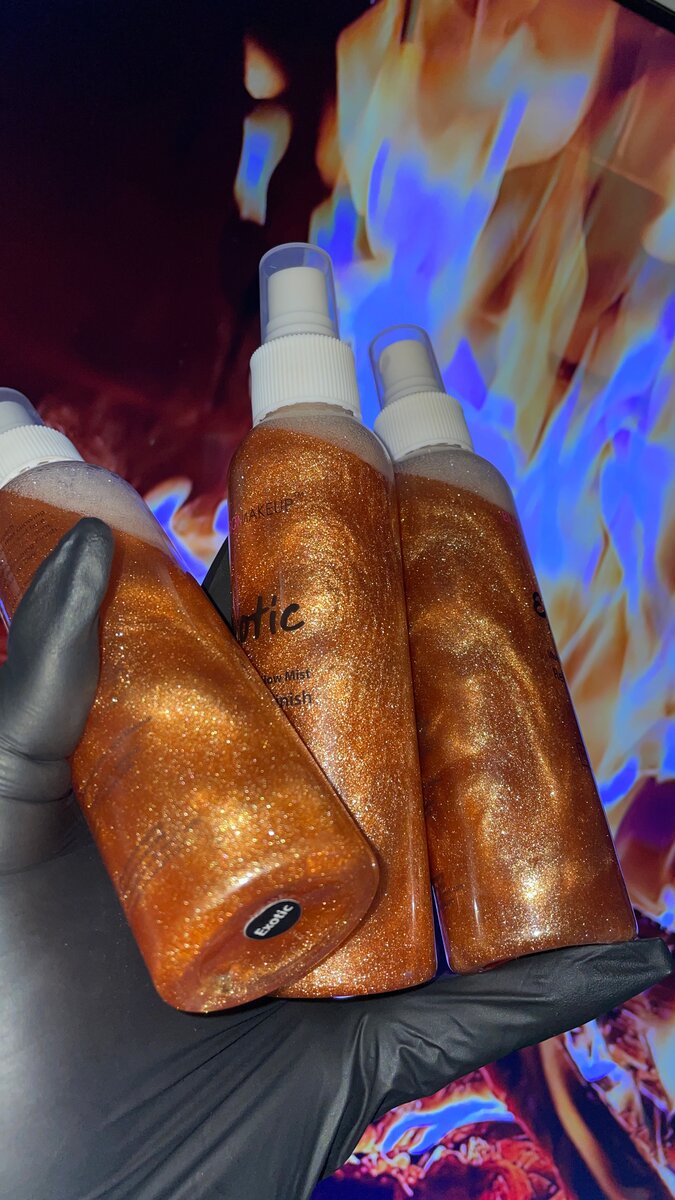 Spray corporel scintillant