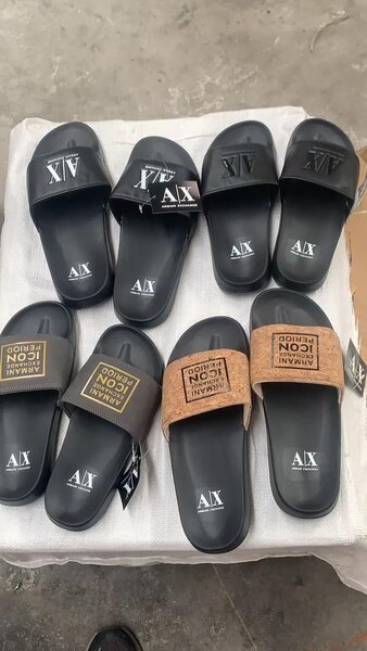 Chaussons Slides Noirs Homme