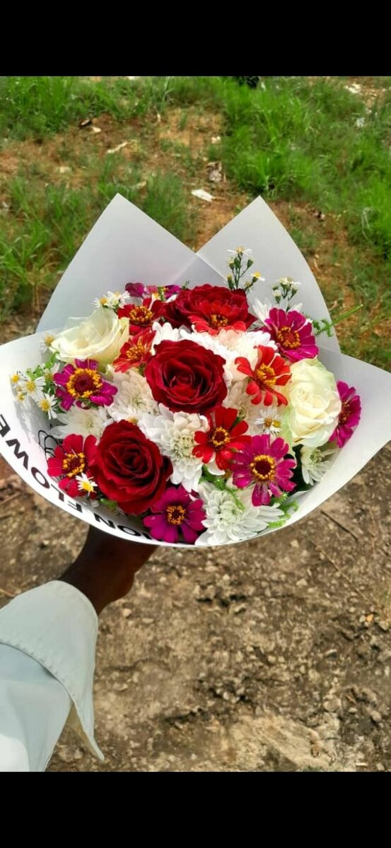 Bouquet de roses coloré