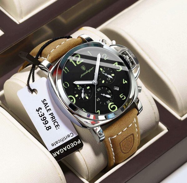 Montre 2024  haute qualité poedagar859 waterproof Chronograp