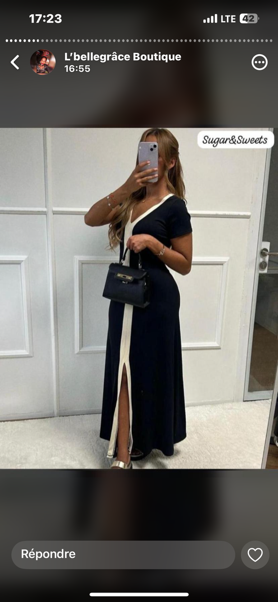 Robe Élégante Longue Fendue