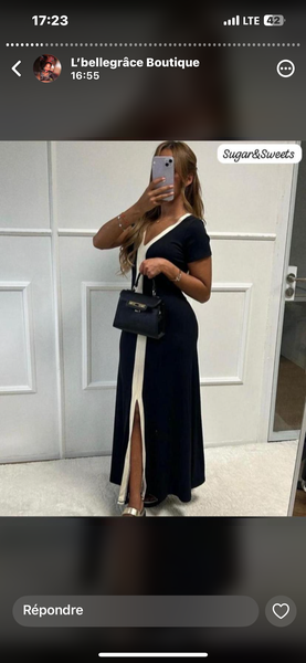 Robe Élégante Longue Fendue