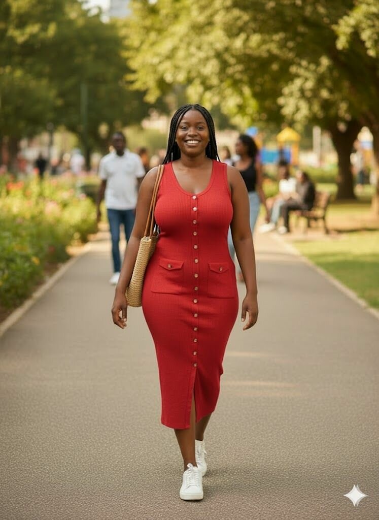 Robe ajustée à boutons