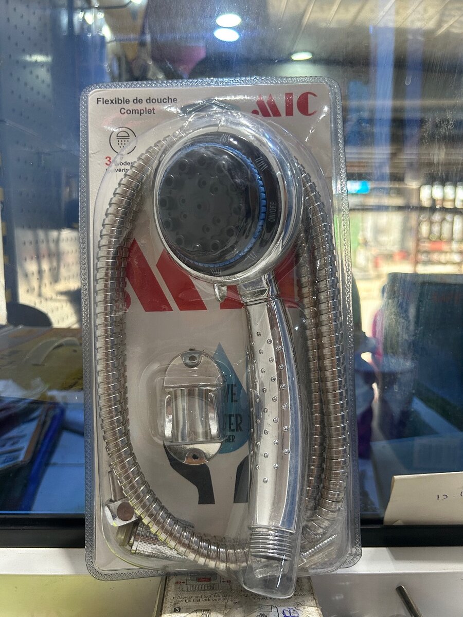 Pommeau de douche flexible chrome