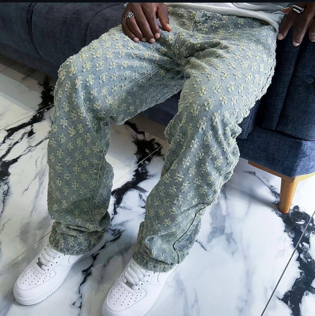 Jean ample imprimé stylé