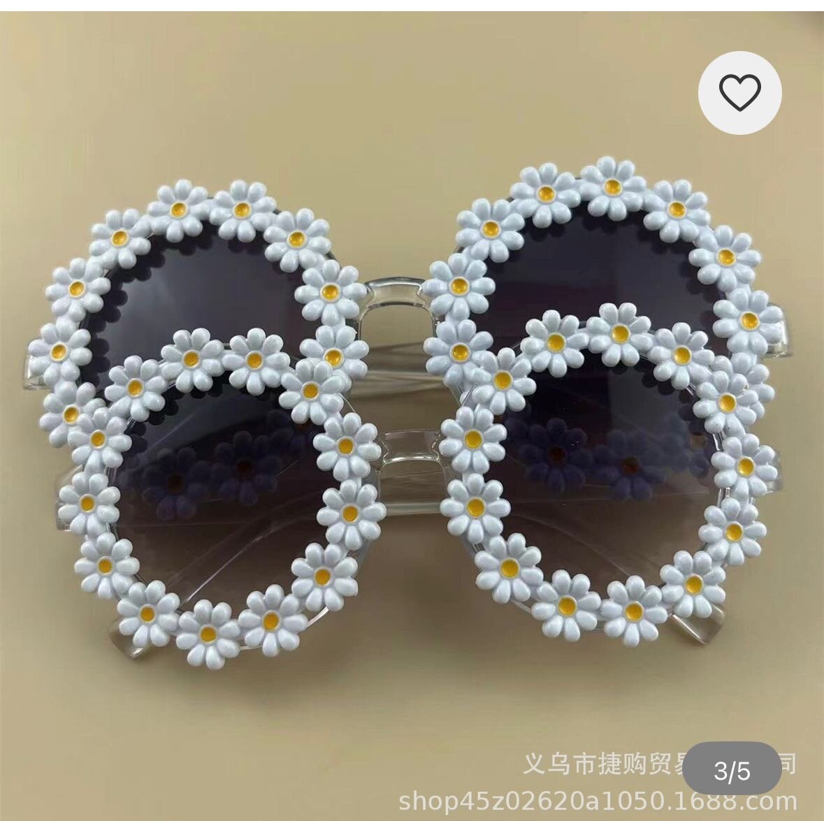 Lunettes de soleil fleurs rétro