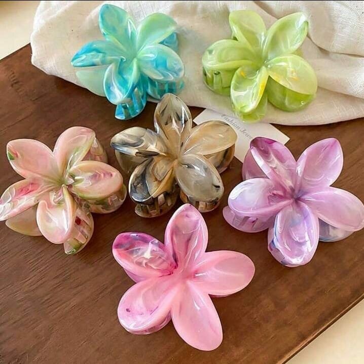 Pinces à cheveux fleurs colorées