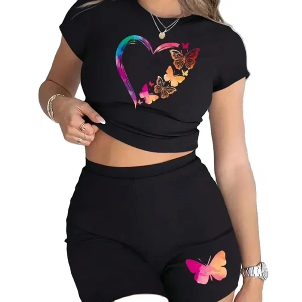 Ensemble court papillon femme