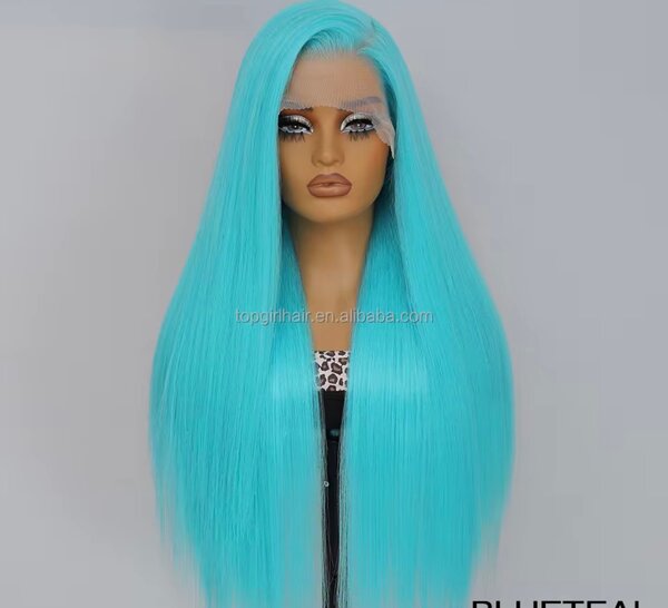 Perruque en dentelle frontale colorée