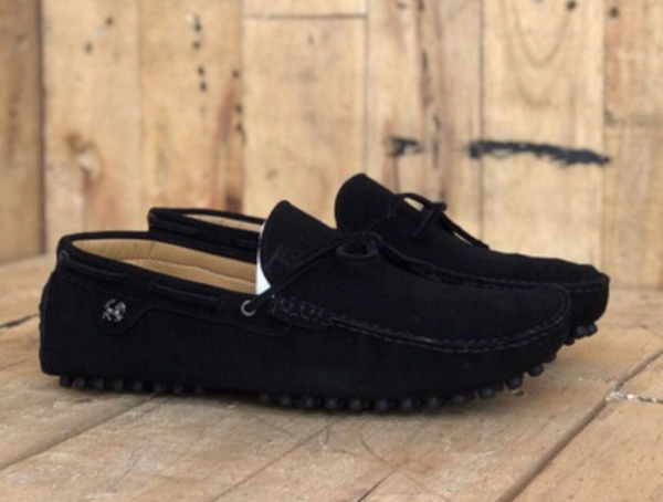 Suede moccasins black 