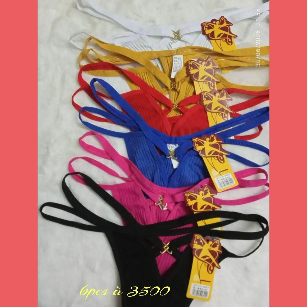 6 Culottes échancrées en coton