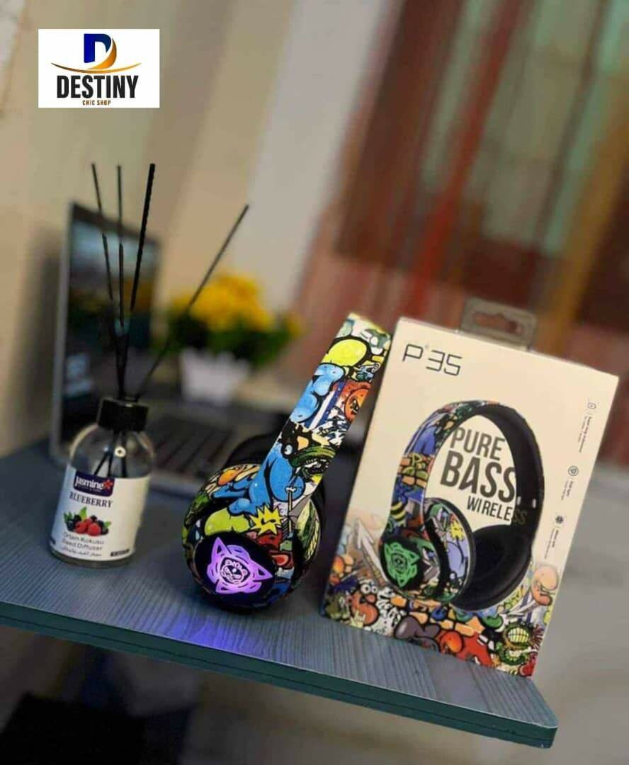 Casque bluetooth JBL P35 lumineux extra bass