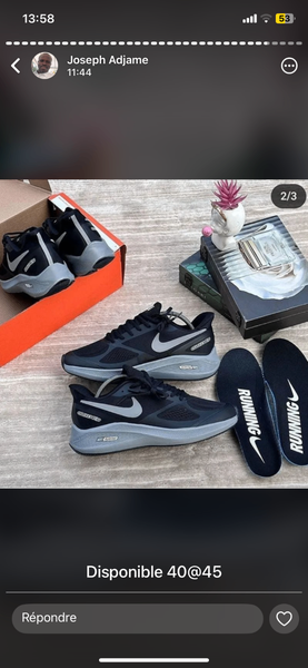 Chaussures Running Noires Homme